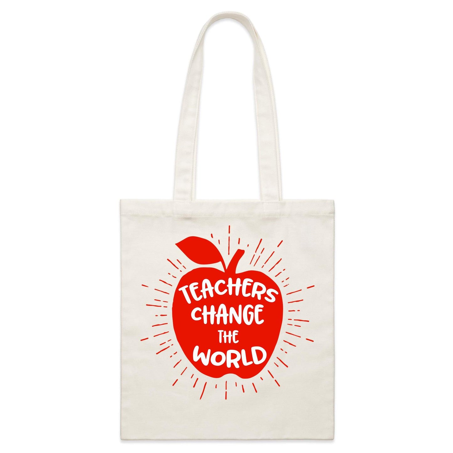 Teachers Change The World Tote Bag - Cream