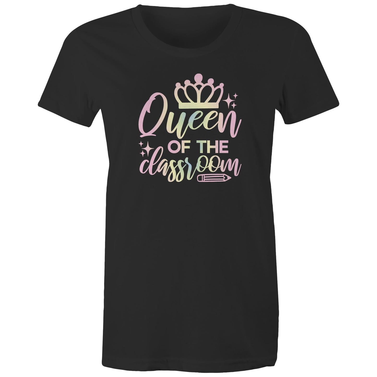 Queen Of The Classroom Womens T-Shirt - Black
