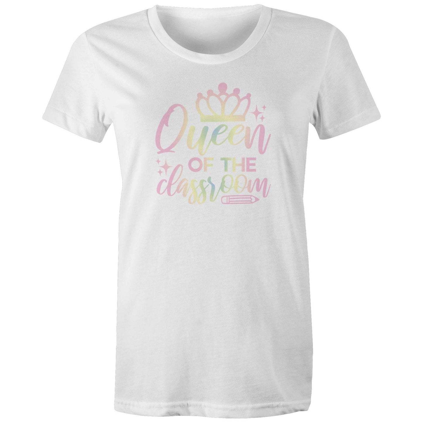 Queen Of The Classroom Womens T-Shirt - White