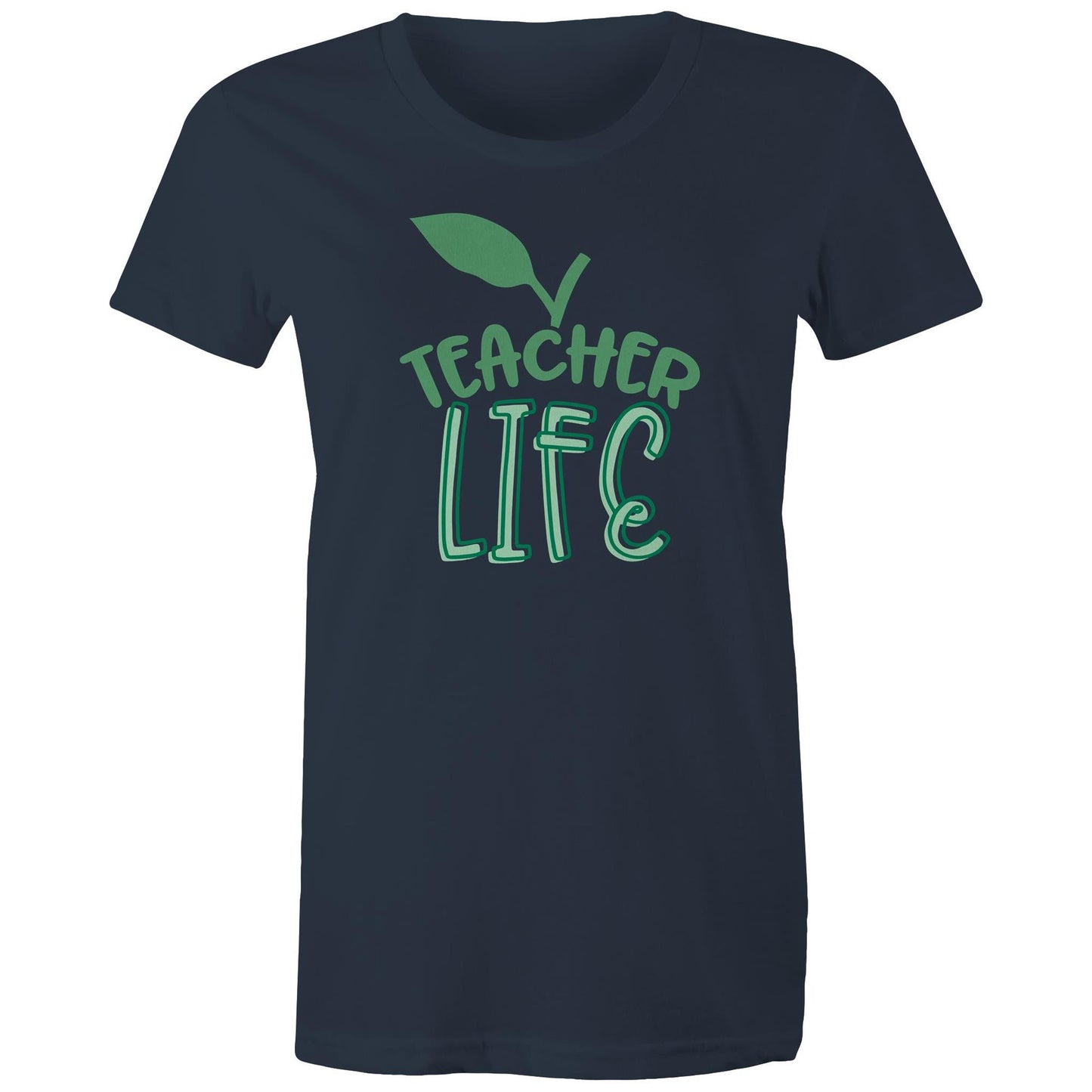 Womens Teacher Life Tee - Navy